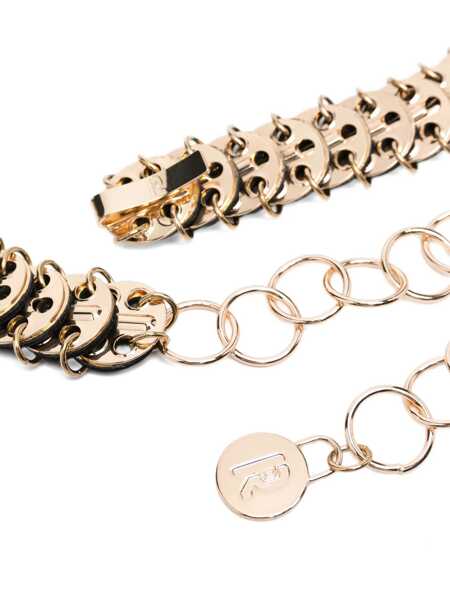 Curele RABANNE Rabanne Gold Chain Belt With Coin-Shaped Links NERO E ORO Femei (BM 18535452) 2