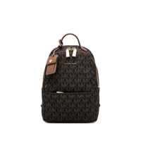 Rucsacuri Michael Kors Brown Backpack With Monogram Femei