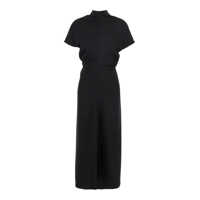 Rochii Black High Neck Dress In Cady For Women Femei