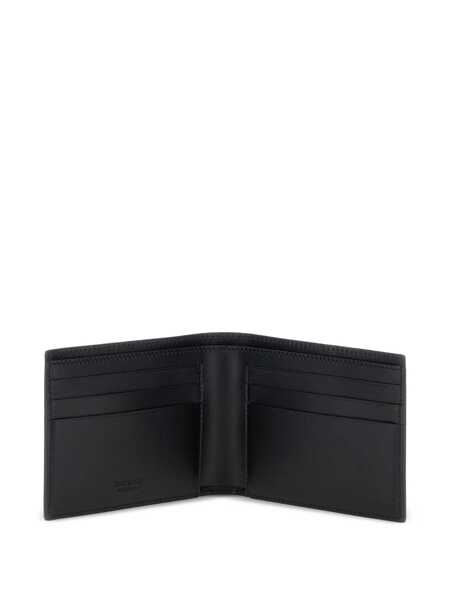 Portofele Salvatore Ferragamo Florence Black Bi-Fold Wallet With Logo Lettering On The Front In Leather Man Black Barbati (BM 18535986) 4