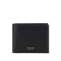 Portofele 'Florence' Black Bi-Fold Wallet With Logo Lettering On The Front In Leather Man Barbati