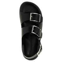 Sandale Alexander McQueen pentru Barbati - Sandale Alexander McQueen Alexander McQueen Buckle Leather Sandals Black Barbati (BM 18536100) - B-mall.ro