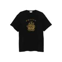 Tricouri Alexander McQueen Black T-Shirt With Print Barbati
