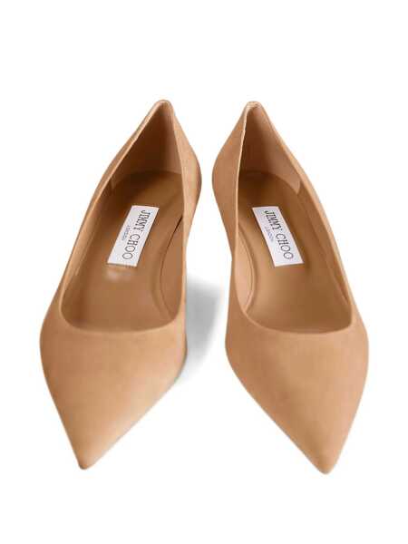 Pantofi cu toc Jimmy Choo Jimmy Choo Amelia Suede Leather Pumps Beige Femei (BM 18537048) 4
