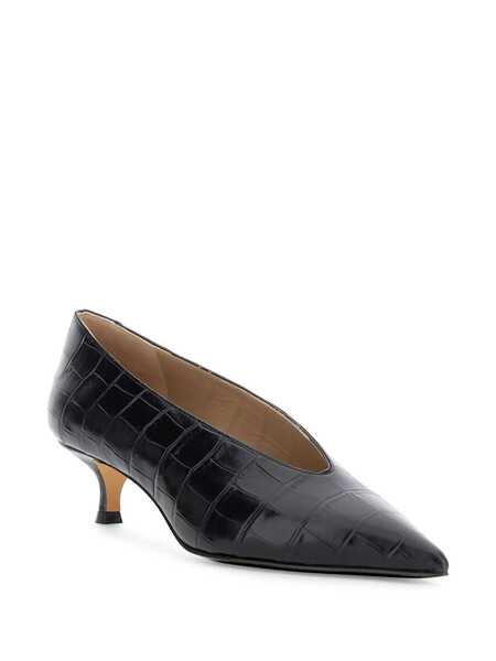 Pantofi cu toc Le Monde Bryl Black Pumps With Kitten Heel In Patent Leather Woman Black Femei (BM 18537252) 2