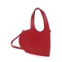 Genti de umar 'Baby Heart' Red Heart Shaped Crossbody Bag With Adjustable And Removable Shoulder Strap In Leather Woman Femei
