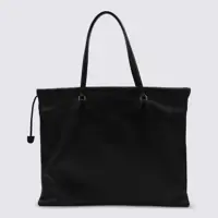 Genti de mana Jimmy Choo Black Drawstring Tote L Femei
