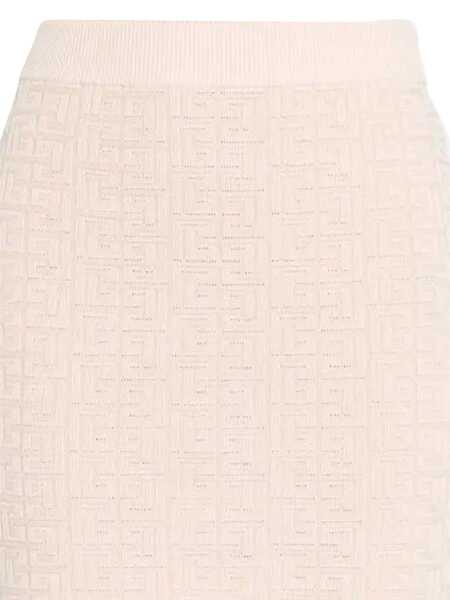 Fuste Balmain Balmain Knit Short Skirt Clothing Beige Femei (BM 18537999) 2