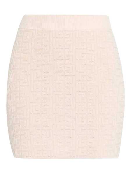 Fuste Balmain Balmain Knit Short Skirt Clothing Beige Femei (BM 18537999) 1