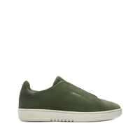 Sneakers 'Dice' Green Low Top Laceless Sneakers With Logo Lettering On The Side In Suede Man Barbati