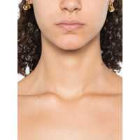 Accesorii JACQUEMUS Dama - Bijuterii JACQUEMUS Les Puces Nodo Metallic Earings With Rear Butterfly Closure And Rhinestoned Charm In Brass Woman GREY Femei (BM 18538878) - B-mall.ro