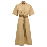 Rochii Brunello Cucinelli Cotton Belted Dress Femei