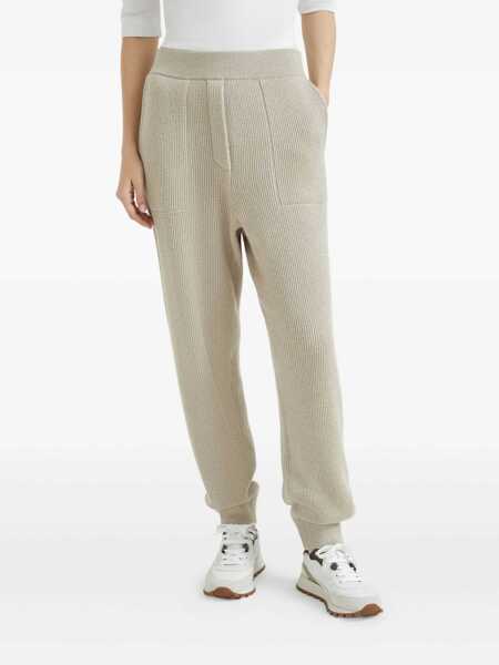 Pantaloni casual Brunello Cucinelli Brunello Cucinelli Sparkling Pants GOLD Femei (BM 18539250) 3