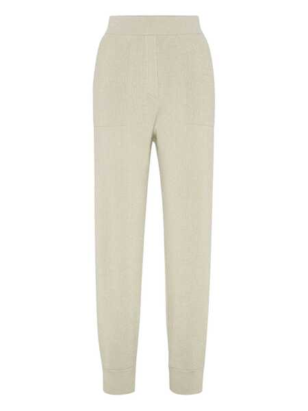 Pantaloni casual Brunello Cucinelli Brunello Cucinelli Sparkling Pants GOLD Femei (BM 18539250) 1