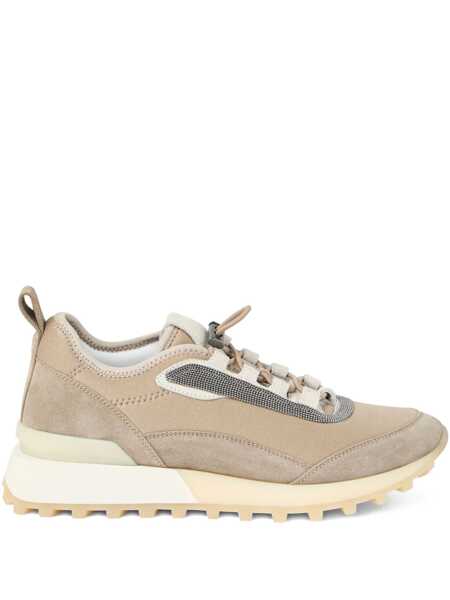 Sneakers Brunello Cucinelli Brunello Cucinelli Leather Sneakers Beige Femei (BM 18539466) 1