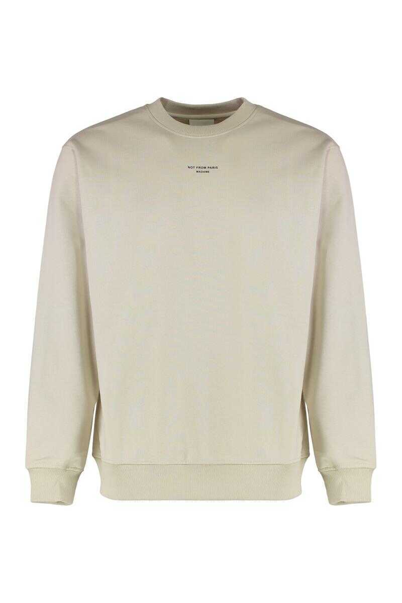 Bluze de trening DRLE DE MONSIEUR Drle De Monsieur Slogan Classique Cotton Hoodie Beige Barbati (BM 18539568) 1