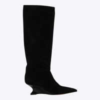 Bocanci Paris Texas Black Leather Nina Boots Femei