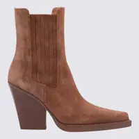 Bocanci Paris Texas Camel Suede Boots Femei