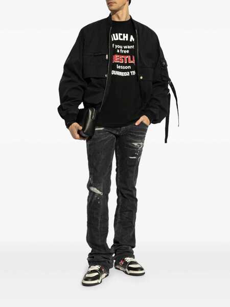 Topuri DSQUARED2 DSQUARED2  T-Shirts And Polos Black Barbati (BM 18539958) 2