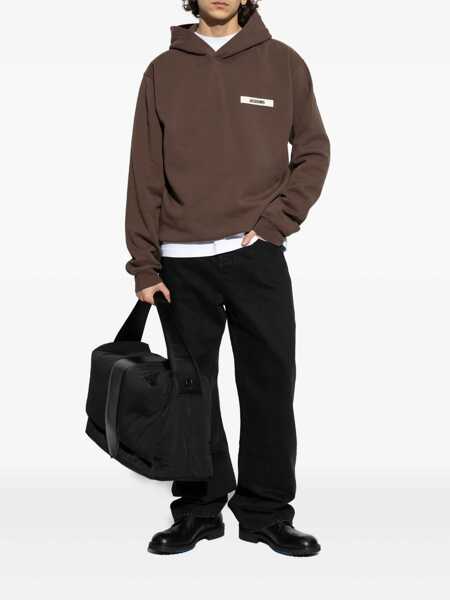 Bluze de trening JACQUEMUS Gros Grain Hoodie Brown Barbati (BM 18540915) 2