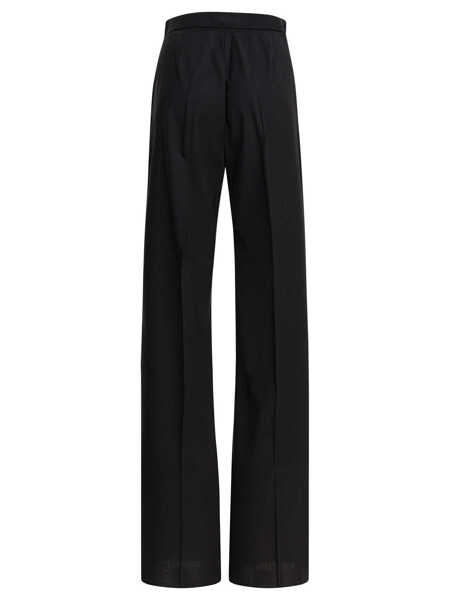Pantaloni casual Max Mara Light wool straight trousers Black Femei (BM 18540933) 2