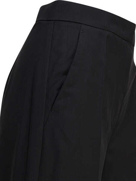 Pantaloni casual Max Mara Light wool straight trousers Black Femei (BM 18540933) 4