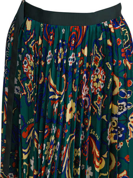 Fuste casual Sacai Floral print skirt Green Femei (BM 18540948) 3