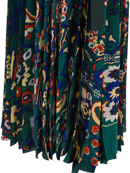 Fuste casual Sacai Floral print skirt Green Femei (BM 18540948) 4