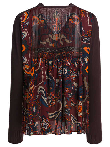 Cardigane Sacai Cardigan with floral print Brown Femei (BM 18540954) 2