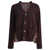 Sacai Cardigan with floral print Brown