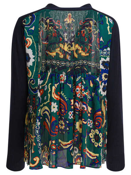 Cardigane Sacai Cardigan with floral print Blue Femei (BM 18540957) 2