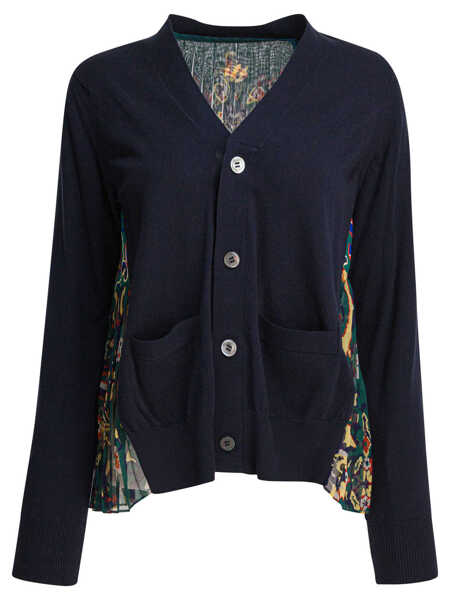 Cardigane Sacai Cardigan with floral print Blue Femei (BM 18540957) 1
