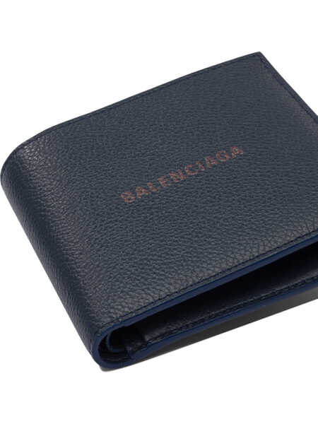 Portofele Balenciaga Cash Square Folded Coin Wallet Blue Barbati (BM 18540990) 4