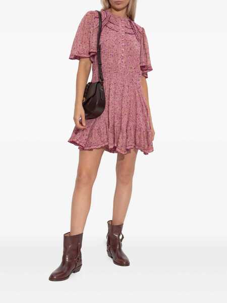 Rochii elegante ISABEL MARANT ETOILE Celyana flared dress Pink Femei (BM 18540993) 2