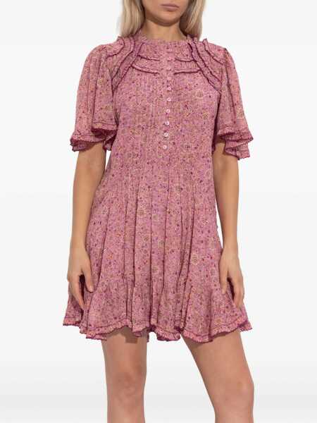 Rochii elegante ISABEL MARANT ETOILE Celyana flared dress Pink Femei (BM 18540993) 3