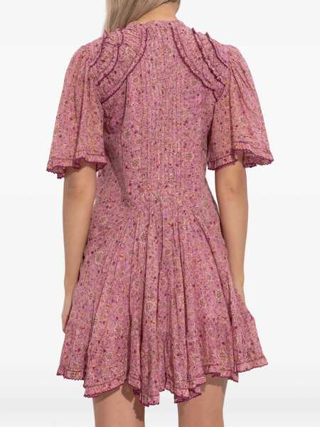 Rochii elegante ISABEL MARANT ETOILE Celyana flared dress Pink Femei (BM 18540993) 4