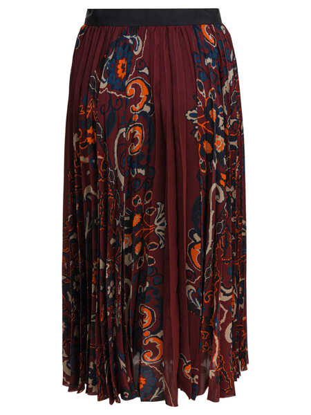 Fuste casual Sacai Floral print skirt Bordeaux Femei (BM 18540996) 2