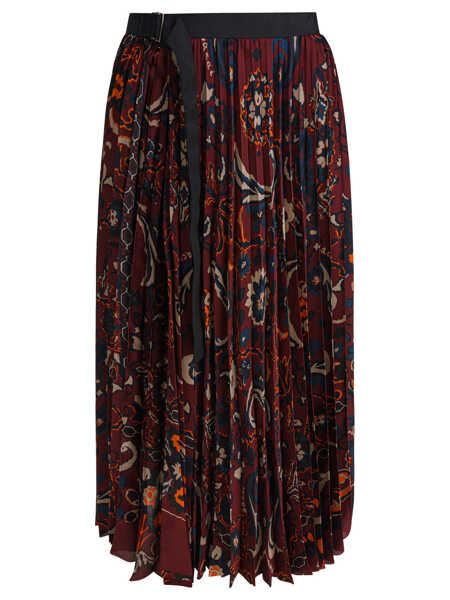 Fuste casual Sacai Floral print skirt Bordeaux Femei (BM 18540996) 1