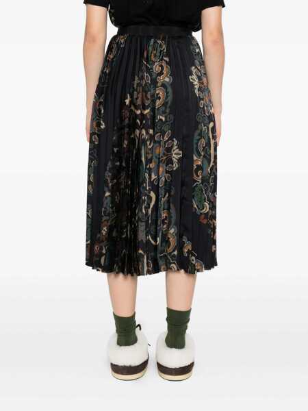 Fuste casual Sacai Floral print skirt Blue Femei (BM 18541002) 2