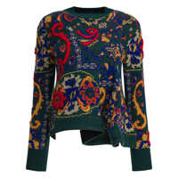 Pulovere Floral jacquard knit sweater Femei