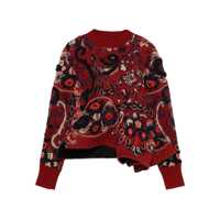 Pulovere Floral jacquard knit sweater Femei
