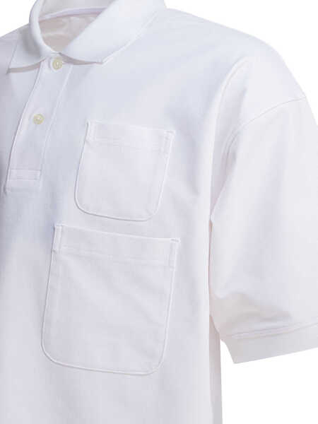 Tricouri Polo Daiwa Pier 39 Polo shirt with two pockets White Barbati (BM 18541116) 4