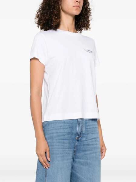 Tricouri Givenchy T-shirt with GIVENCHY print White Femei (BM 18541122) 3