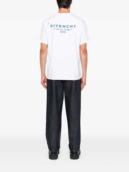 Tricouri Givenchy T-shirt with GIVENCHY print White Barbati (BM 18541125) 2