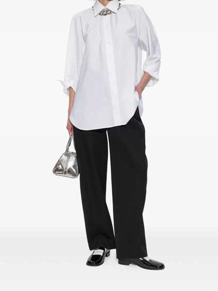 Camasi office Givenchy Poplin shirt with embroidery GIVENCHY White Femei (BM 18541146) 2