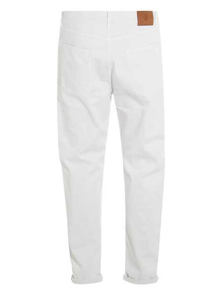 Blugi drepti Brunello Cucinelli Straight-leg jeans White Barbati (BM 18541212) 2