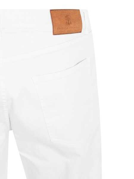 Blugi drepti Brunello Cucinelli Straight-leg jeans White Barbati (BM 18541212) 4