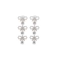 Cercei Drop earrings with bows Femei