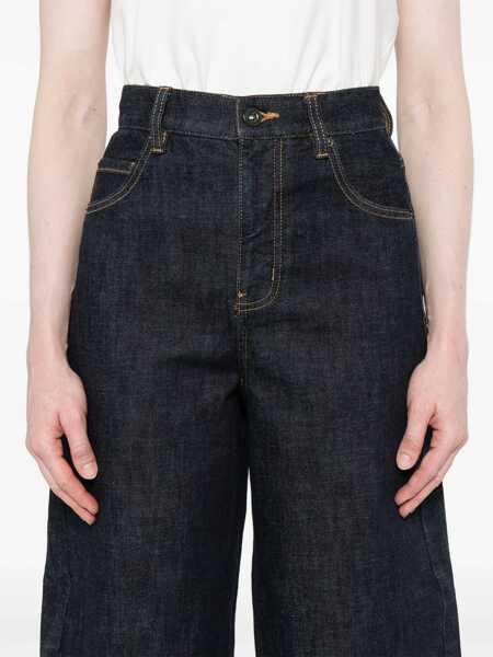 Blugi drepti Self-Portrait Wide leg jeans Blue Femei (BM 18541365) 5