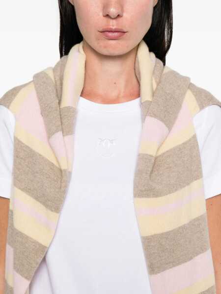 Tricouri Pinko Logo T-Shirt BIANCO BRILL Femei (BM 18541513) 5